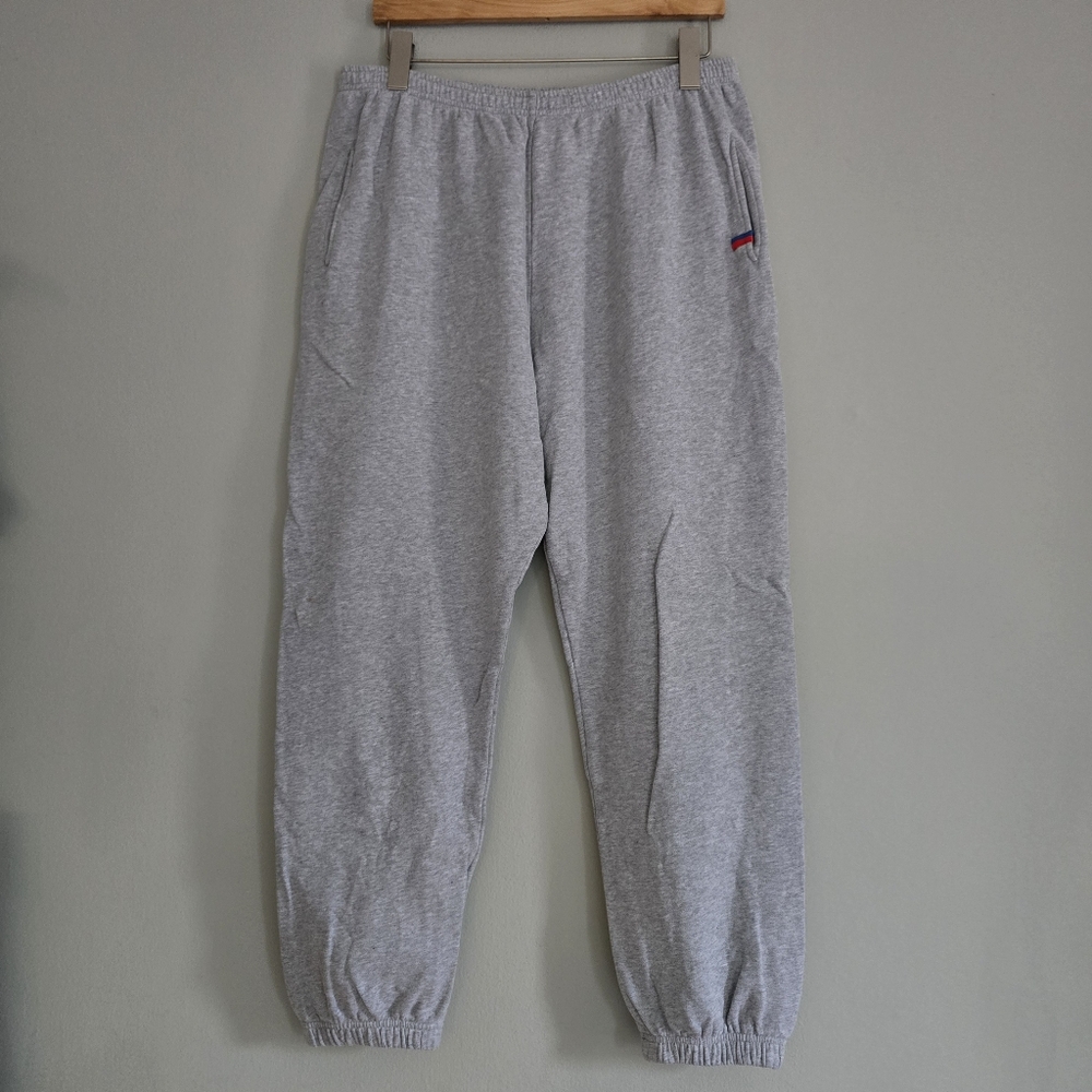 NWOT KULE "The Sweatpants" Womens XL Gray Fleece Joggers 100% Cotton Grey